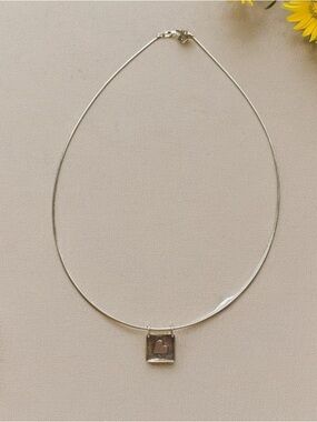 Silpada Sterling Silver Heart Square Pendant Necklace  16. Inces